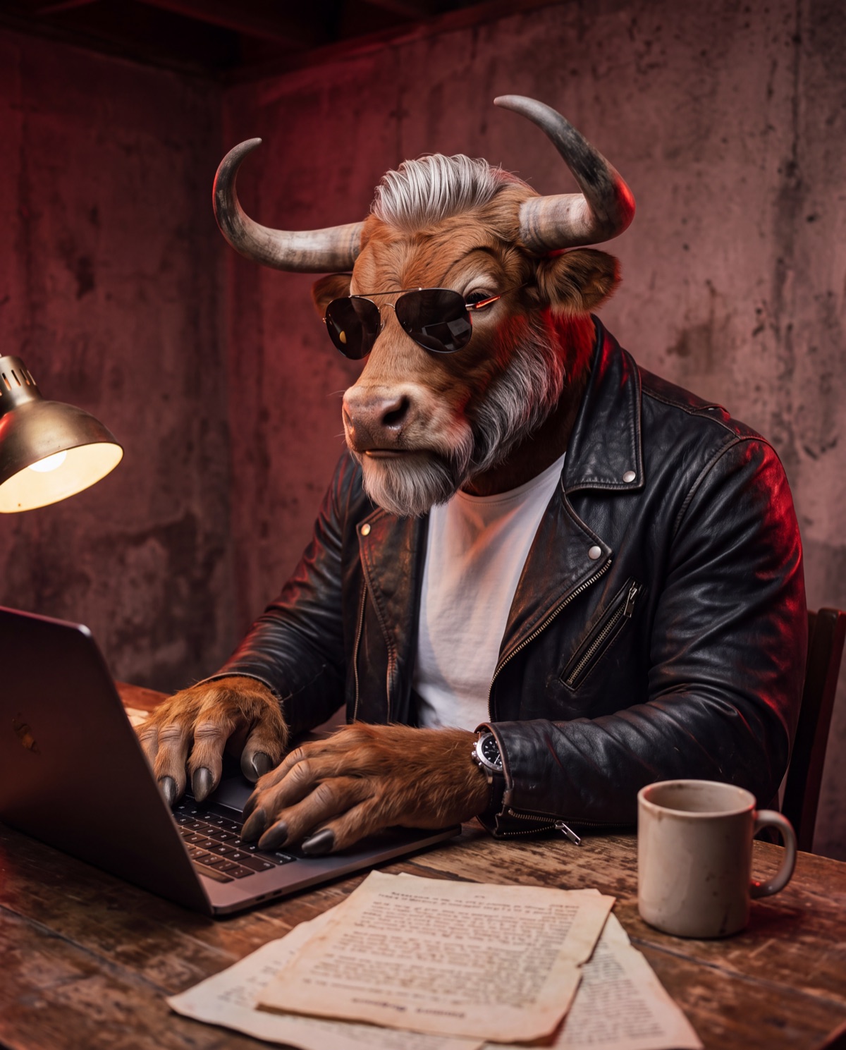 Filomeno escribiendo en el búnker
